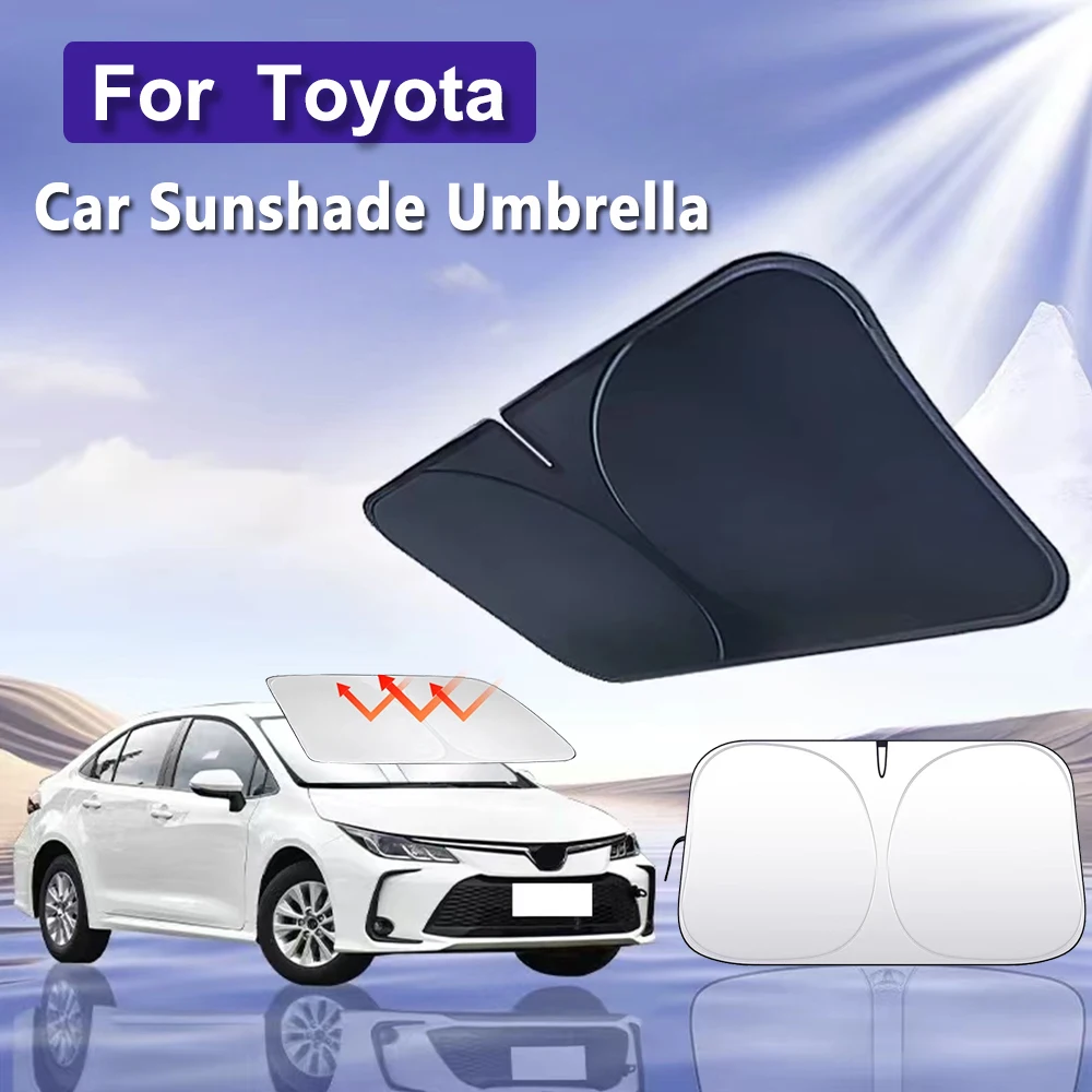 ที่บังแดดรถยนต์สำหรับ Toyota Corolla Aygo Prius Aris Avensis RAV4 CHR Yaris Camry ที่บังแดดหน้ารถยนต์ป้องกัน UV