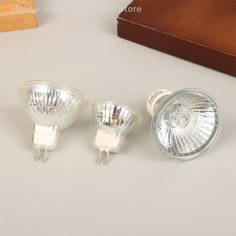 GU10 MR11 MR16 Halogen Reflector Cup Light Thick Glass Halogen Tungsten Spotlight Lamp Cup 120V 220V 35W 50W Bubble