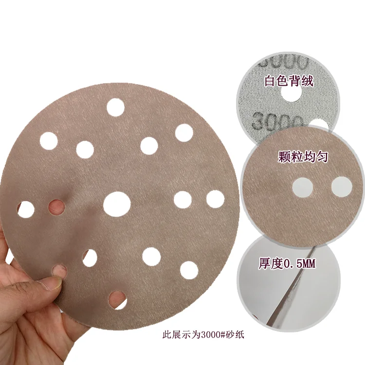 Multi-Hole Hook and Loop Sanding Discs 5/6 Inch 600-5000 Grit Wet Dry Soft Sandpaper for Car Detailing Woodworking