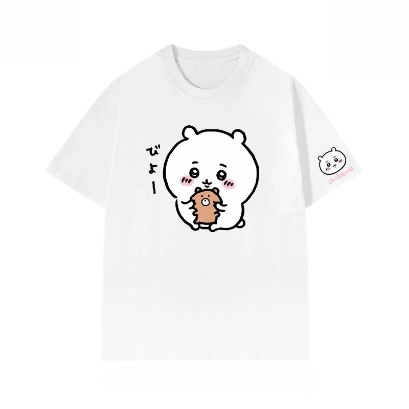 Chiikawa Cute Kawaii Anime Starry Tee Men's Women's Black Retro Cool Graphic Art Print Oversized Short Sleeve Streetwear Top