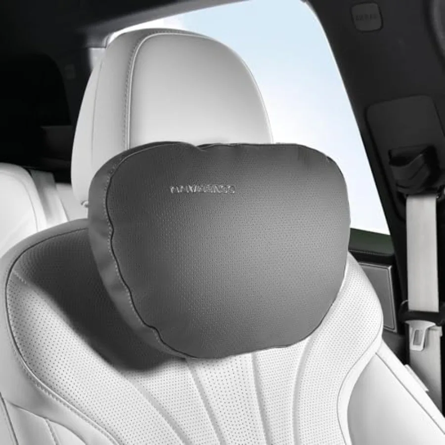 

Car Headrest Pillow Soft Memory Foam Car Neck Support Pillow with Adjustable Strap, Relax Head Muscles Relieve Driving Fatigue,