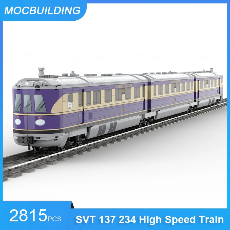 

MOC Building Blocks SVT 137 234 High Speed Train & Locomotive BR E42 (Holzroller) & Diesel BR234 304-4 Model Assemble Bricks Toy