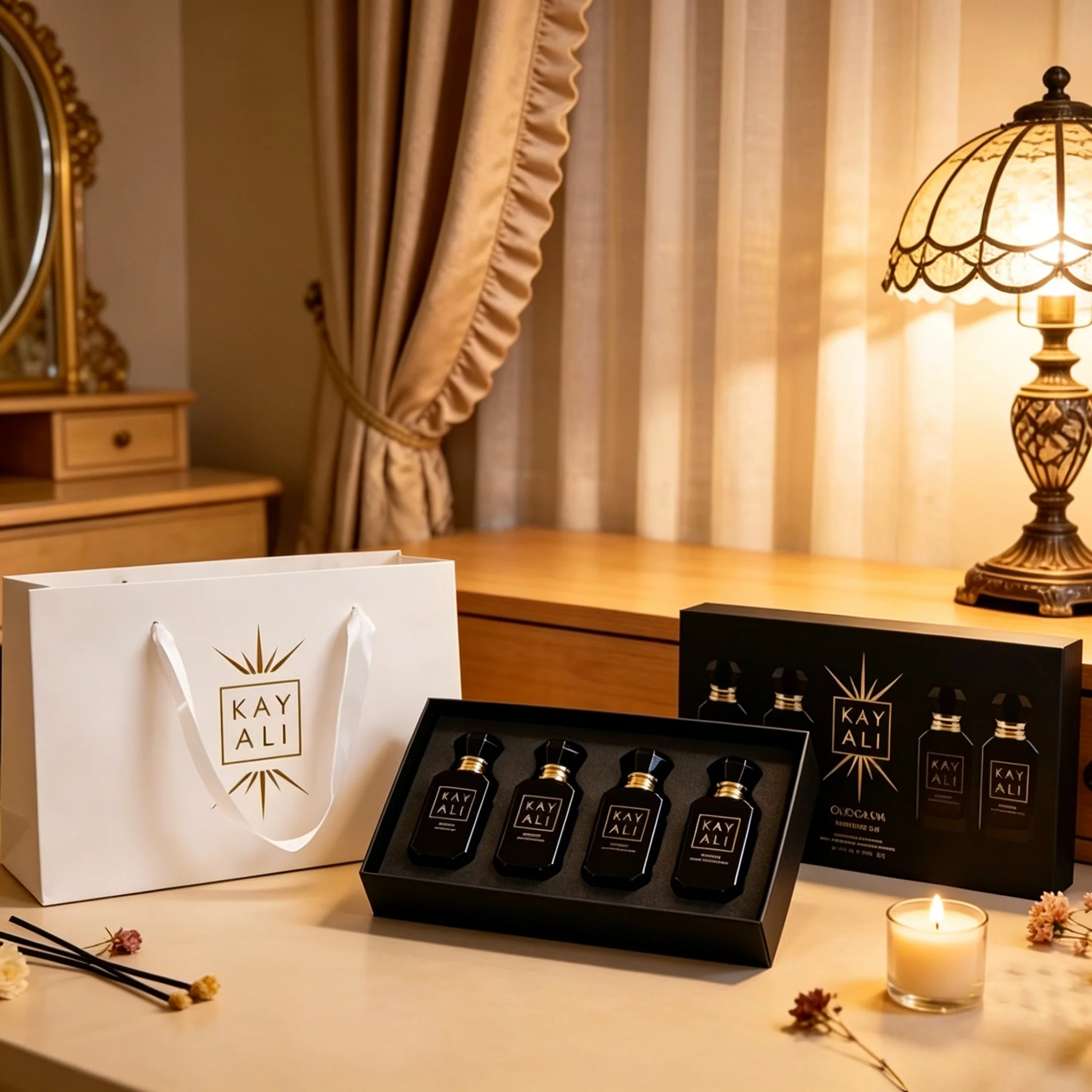 

High-End Gift Box – 4-Piece Perfume Set for Men, 30ml Each, Long-Lasting Scent, Dubai Arabian Middle Eastern Fragrance