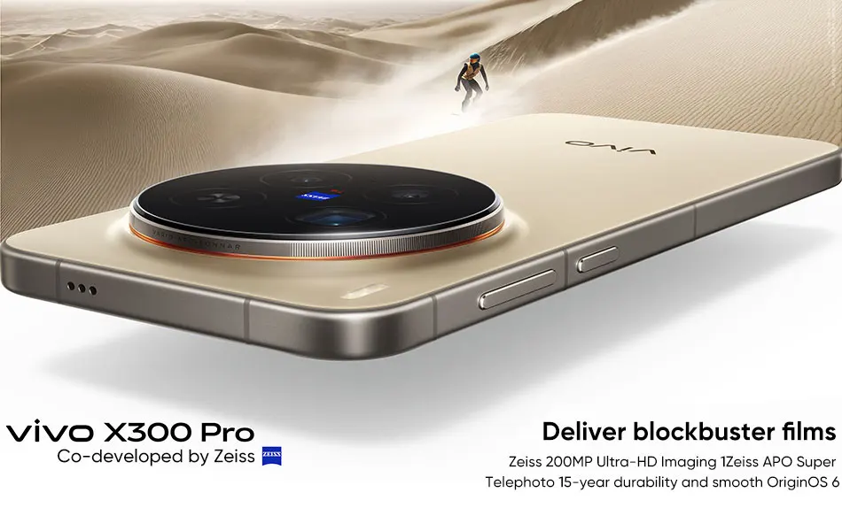 Vivo X300 Pro 5G smartphone android MediaTek Dimensity 9500 6.78” AMOLED 120hz 6510mAh 90W superCharge 50MP OIS NFC OTA
