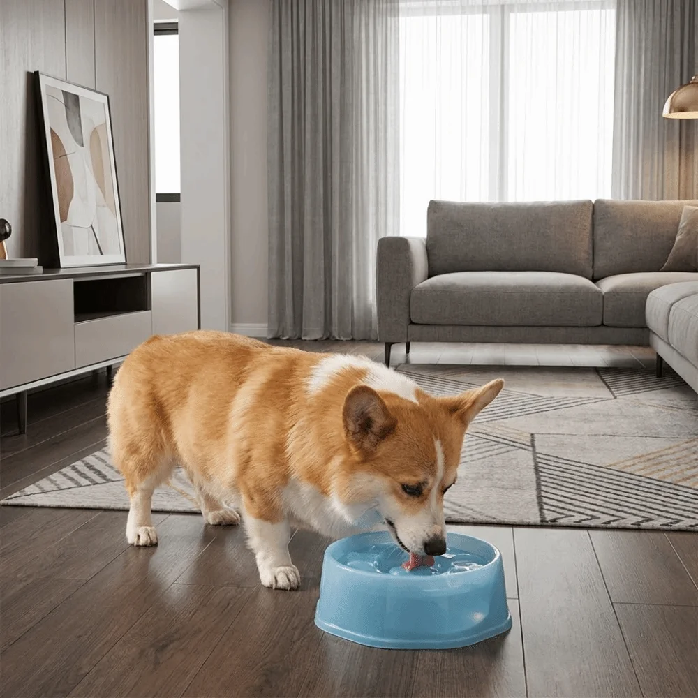Plastic Pet Floating Water Bowl Anti-Splash Spill Proof Pet Water Dispenser Large Capacity No Wet Mouth Cat Bowl