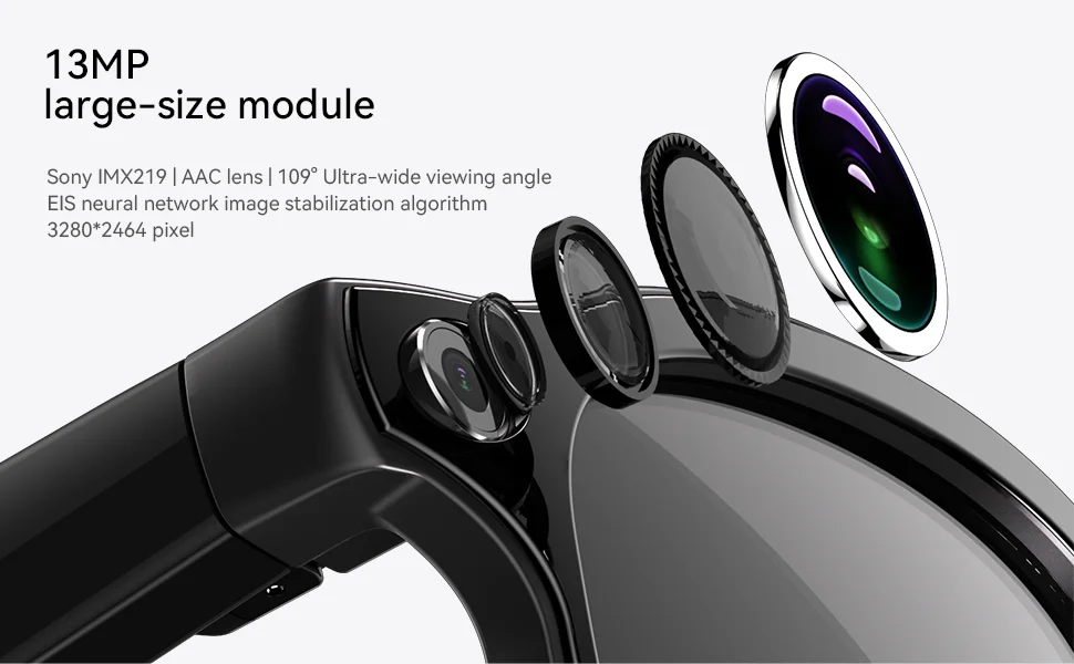 AI Smart Glasses 8 million pixel wide-angle photography, video recording, Bluetooth calling, music, AI intelligent Q&A, photogra image 5