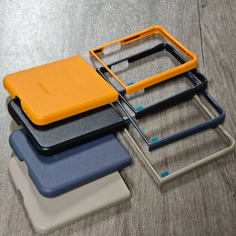 Luksusowe magnetyczne etui skórzane do Samsung Galaxy Z Flip 7 Flip7 flip7, kompatybilne z Magsafe, odporne na wstrząsy, ekologiczna skóra, ochronna osłona tylna. — zdjęcie produktu 6