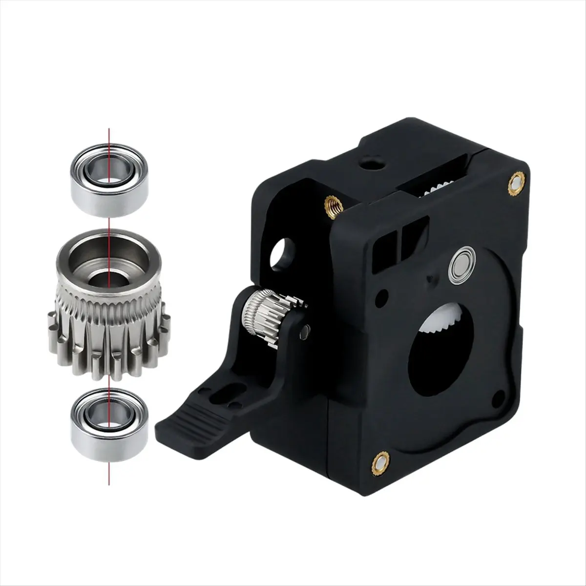Latest ABBQ-Upgrade 3D Integrated Geared HGT Drive Reduced-Speed Extruder Quenched -Plated Dual Gear 3D Printer Parts A