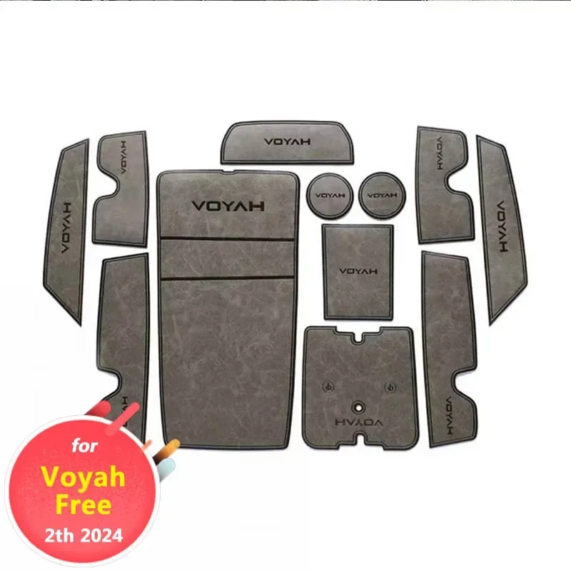 Car interior decoration accessories, door slot mats, noise reduction and anti slip mats for DONGFENG Voyah Free 2th 2024