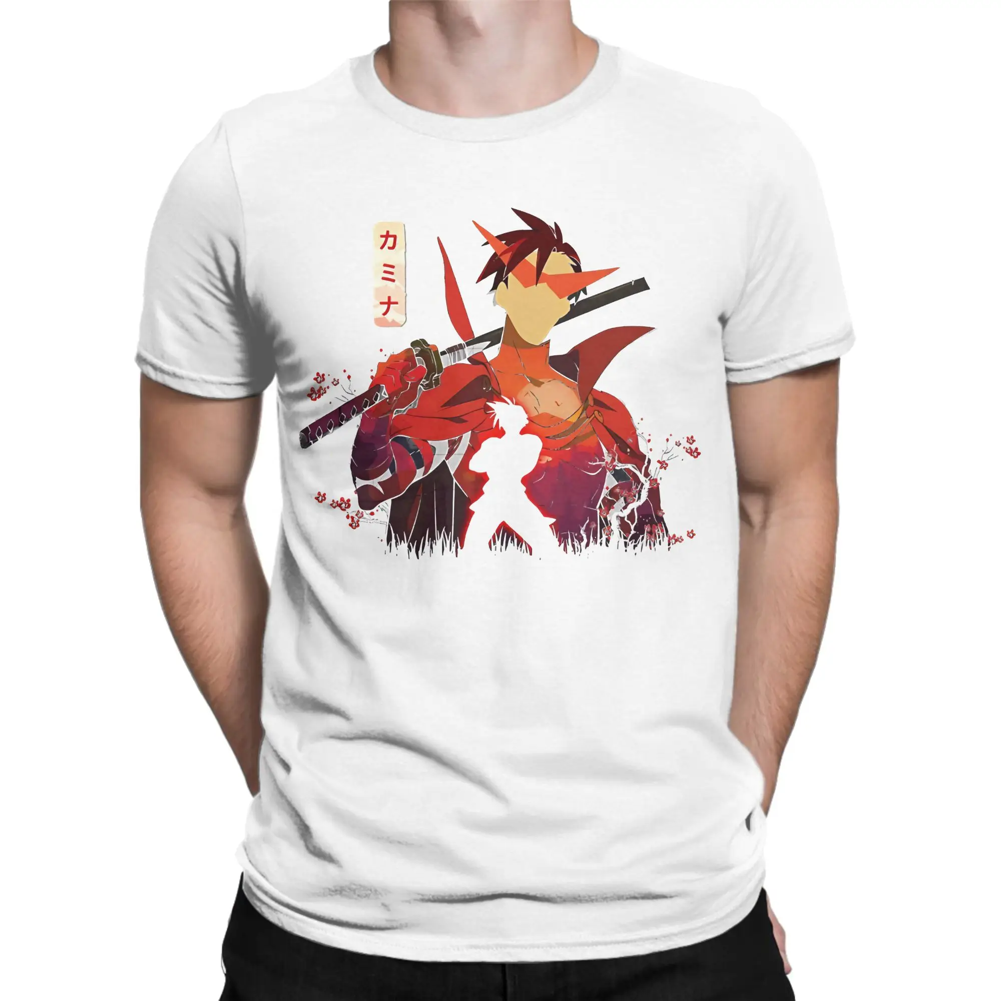 Men T-Shirts KaminaS Resolve Amazing 100% Cotton Tees Short Sleeve Gurren Lagann T Shirt O Neck Clothing Gift Idea