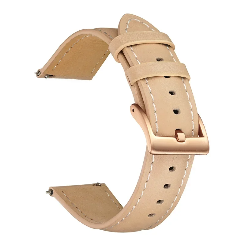 14 مللي متر 16 مللي متر 18 مللي متر 20 مللي متر 22 مللي متر جلد طبيعي حزام (استيك) ساعة العالمي استبدال ساعة معصم حزام النساء الرجال الإفراج السريع حزام الساعات