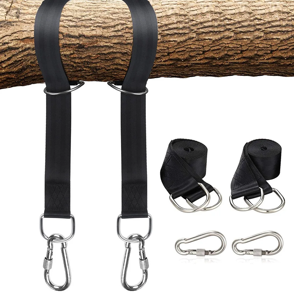 

1Set Tree Swing Strap Hanging Rope Nylon Adjustable Outdoor Swing Rope Strap Strong Hammock Hanging Chair Kit Nylon Rope,