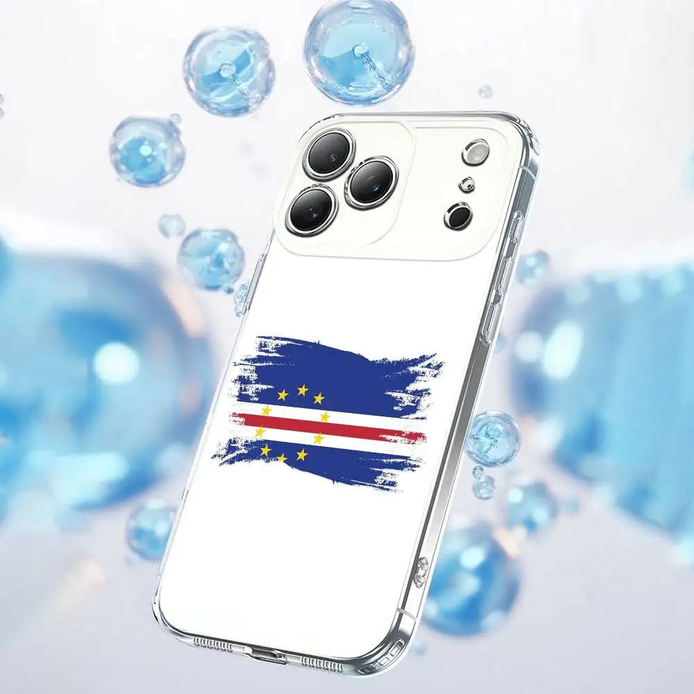 Africa Cape Verde Passport Flag Phone Case For iPhone 12,16,11,14,13,17,15 Plus,Pro,Max,Plus,E,Air,Mini Transparent Cover #5