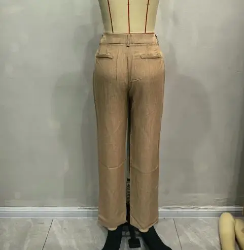Women Trousers Straight Leg Casual Pants Women's Stretch High Waist Smoke Pipe Pants Professional Style Small Tapered Long Pants