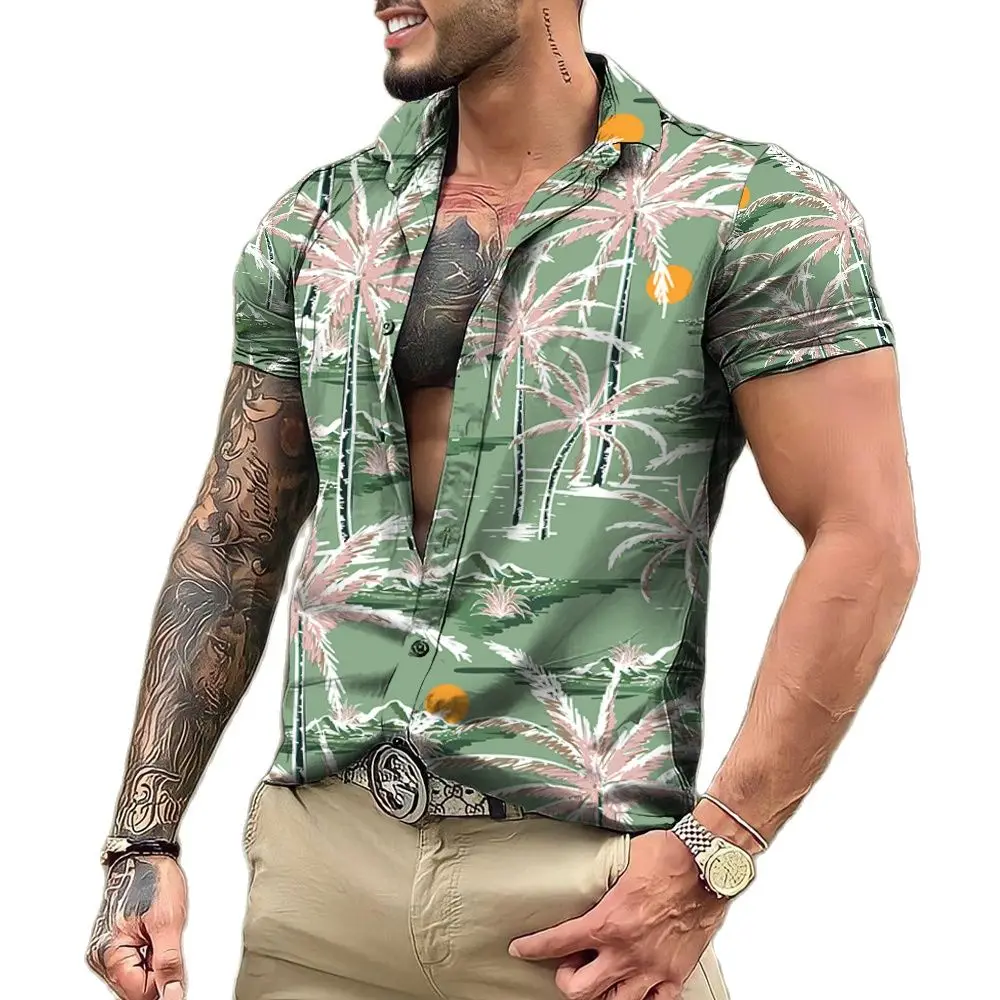 2023 Hawaiian Tropical Shirts For Men 3d Beach Holiday Short Sleeve Summer Oversized Tops Tee Shirt Man Floral Blouse 5xl Camisa