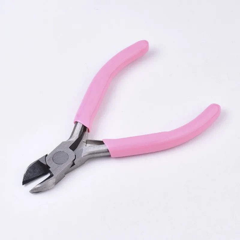 BIESUO Pink Handle Three-piece Set Pliers Diy Jewelry Making Tools Jewelry Accessories