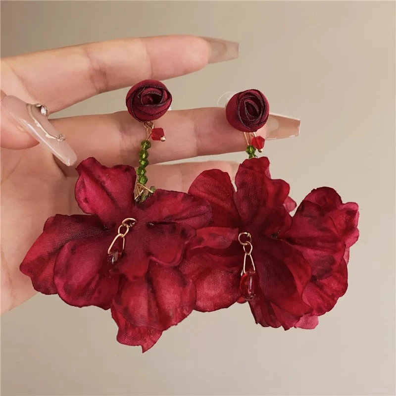 

Wilderness Rose French Vintage Romantic Flower Earrings
