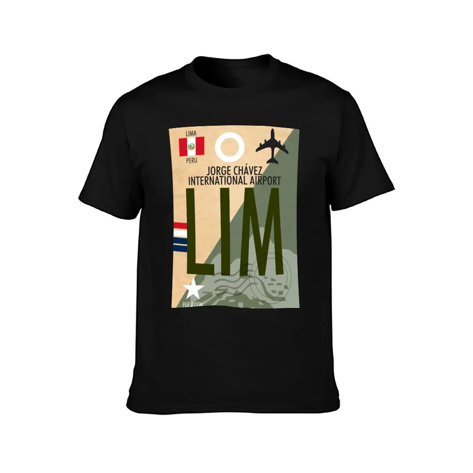 Jorge Chavez International Airport LIM Luggage Tag Baggage Tag Airport Code LIMA PERU SOUTH AMERICA T-Shirt