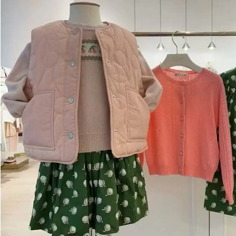 

2025 BP Autumn Children Warm Thicken Vest Baby Cotton Waistcoat Kids Outerwear Coat Kids Clothing Girls Brand Jackets Vest