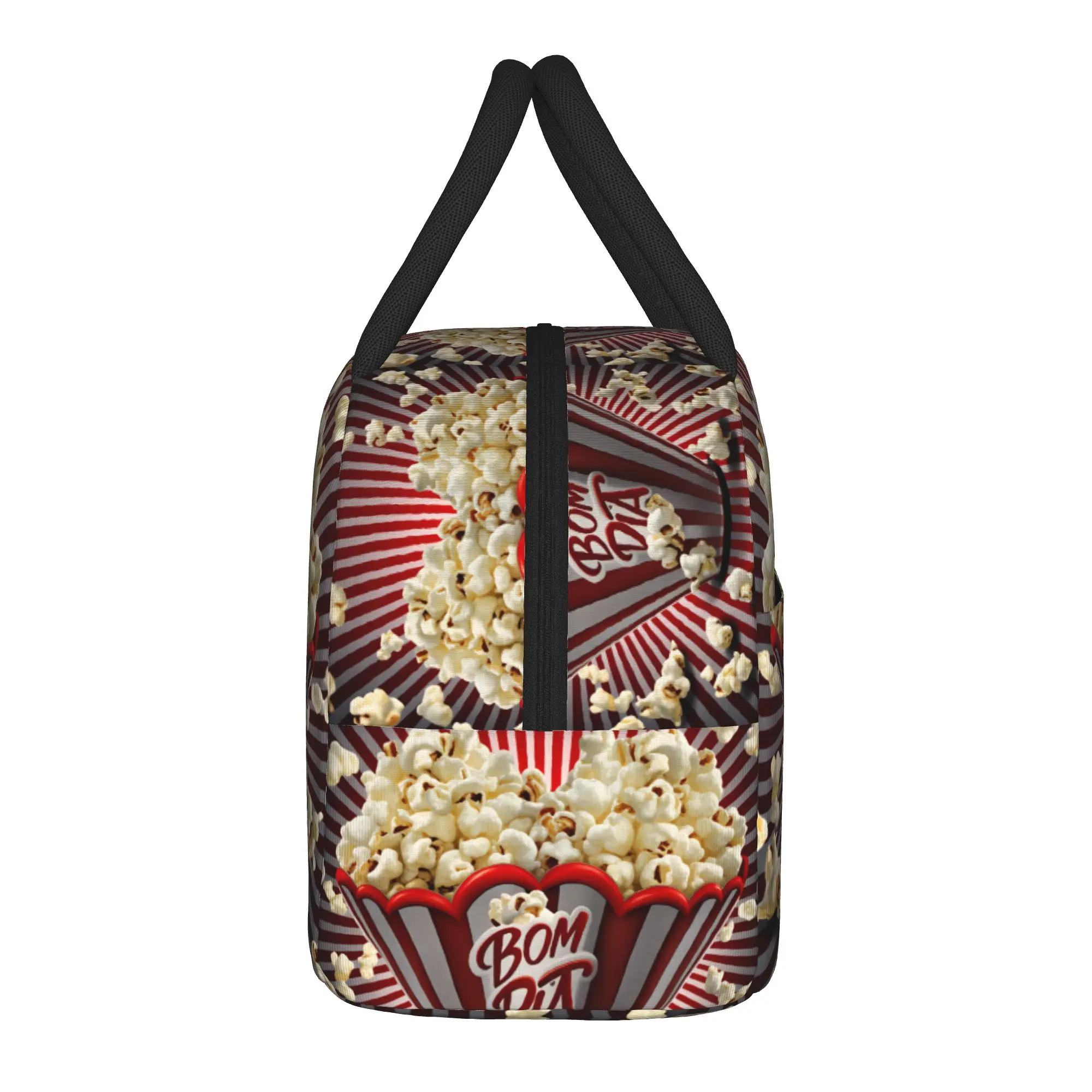 Popcorn Snack Theme Lunch Bag For Men  Print Lunch Box Fun Office Cooler Bag Portable Waterproof Thermal Lunch Bags