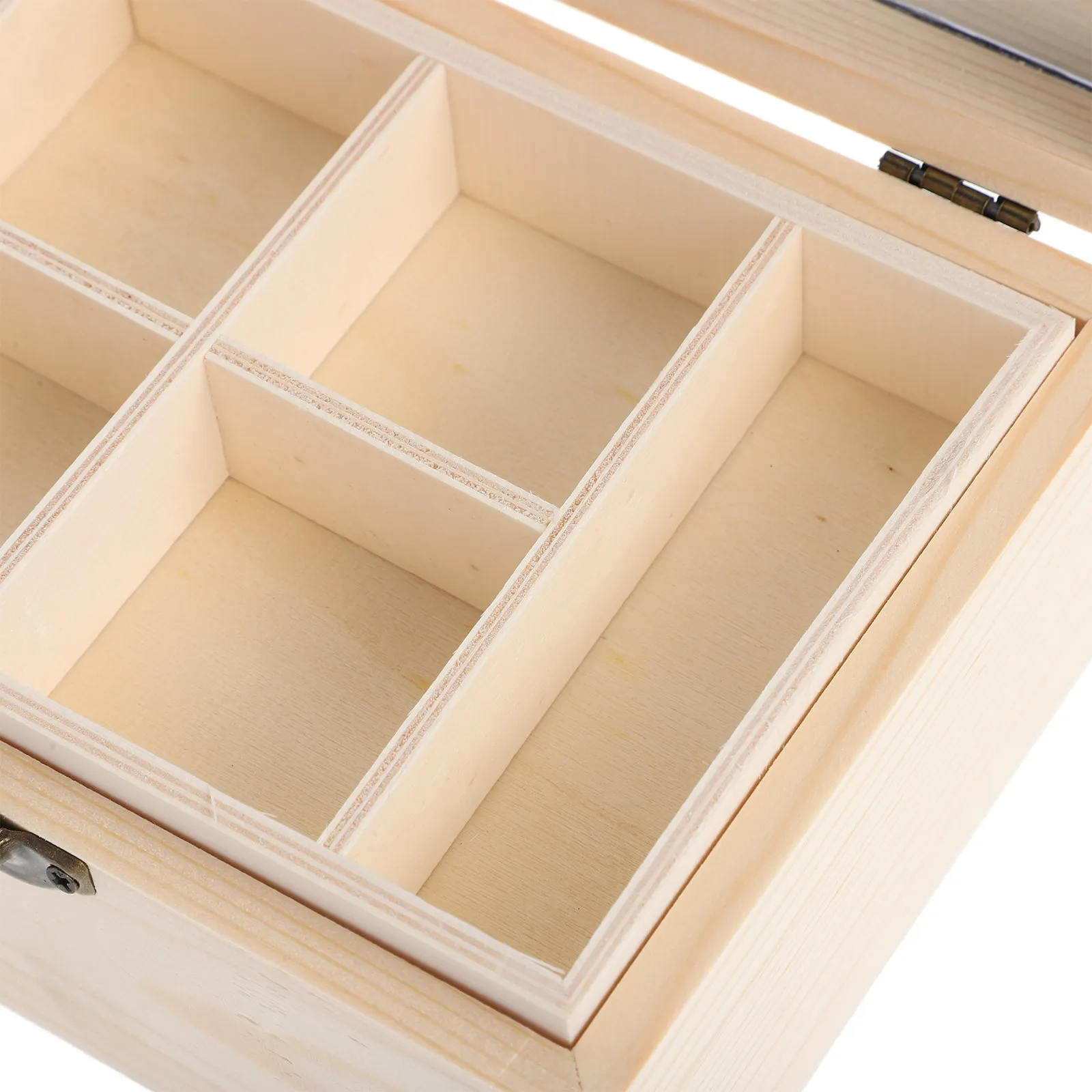 Premium Pine Wood Jewelry Box Featuring Integrated Mirror Multifunctional Wooden Organizer for Women Vintage Rustic Home Decor