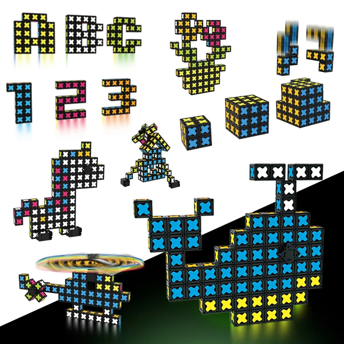 Rompecabezas creativo, juguete para aliviar el estrés, cubo infinito giratorio Transformable, regalo sensorial para aliviar el estrés, regalo navideño