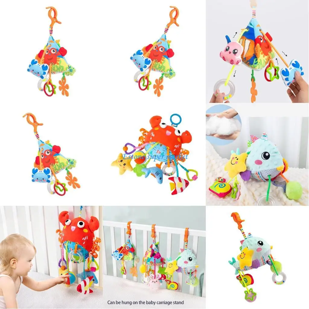 090B Giocattolo mobile per lettino per passeggino per cartoni animati per stimolazione uditiva sensoriale