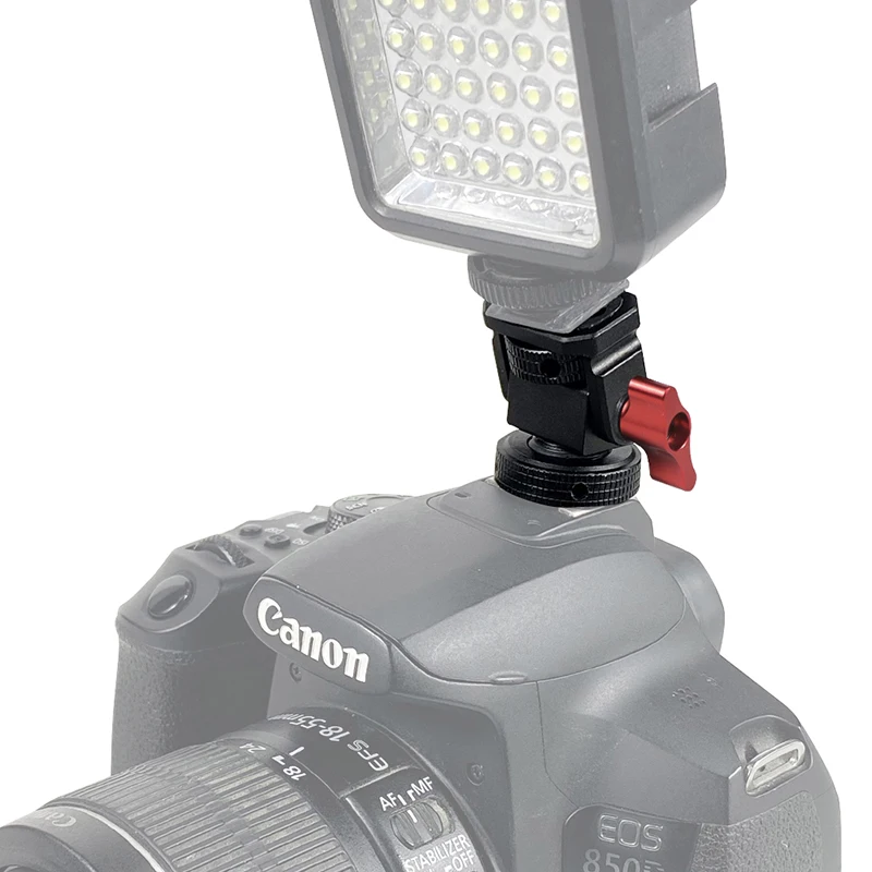 Monitorhalterung, EVF-Montage, drehbar und neigbar, Kaltschuh, 1/4 Zoll Schraube, ARRI-Positionierungsstift, 3/8 Zoll Loch, für Kamerafeld, Mikrofon, Blitzlichthalterung – Detail 28