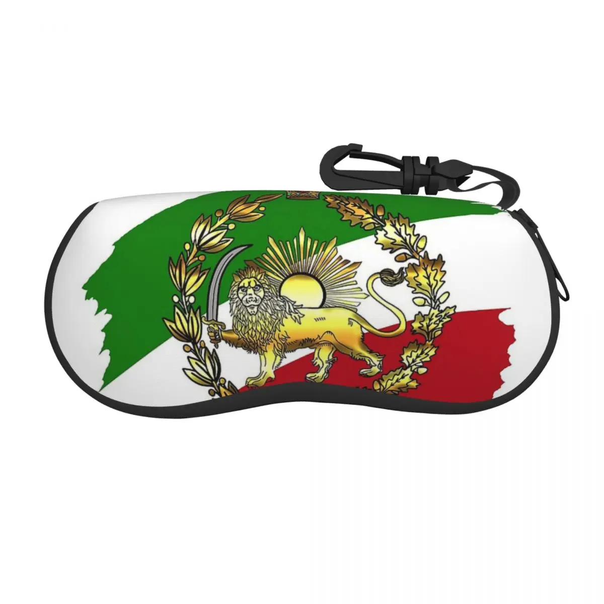 Iran Pahlavi's Flag With Lion And Crown Shell Eyeglasses Protector Cases Fashion Sunglass Case Glasses Pouch