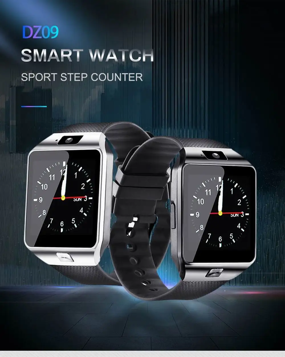 Smartwatch Smart Watch Phone with Sim Card DZ09 Q18 Call Me Sports Watches for Men Women Memory Cards Port Camera