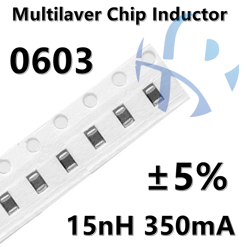 0603 SMD 멀티레이어 칩 고주파 인덕터, 15nH 350mA 1NH 1.2/2.2/3.3/4.7/10/22/33/47/68/82/100NH ± 0.3NH ± 5%
