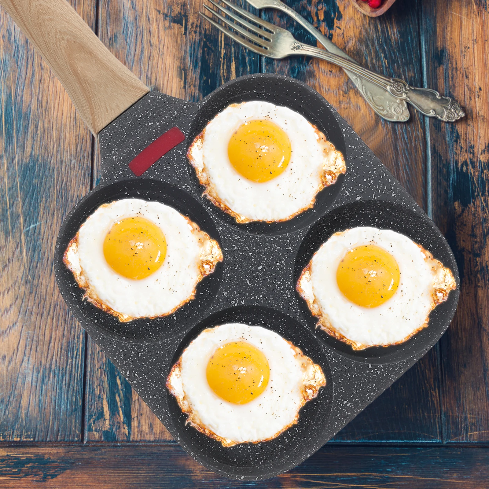 

Nonstick Egg Frying Pan Multi Function Mini Pancake Skillet Japanese Omelette Maker Anti Scald Handle Divided Frying Pan