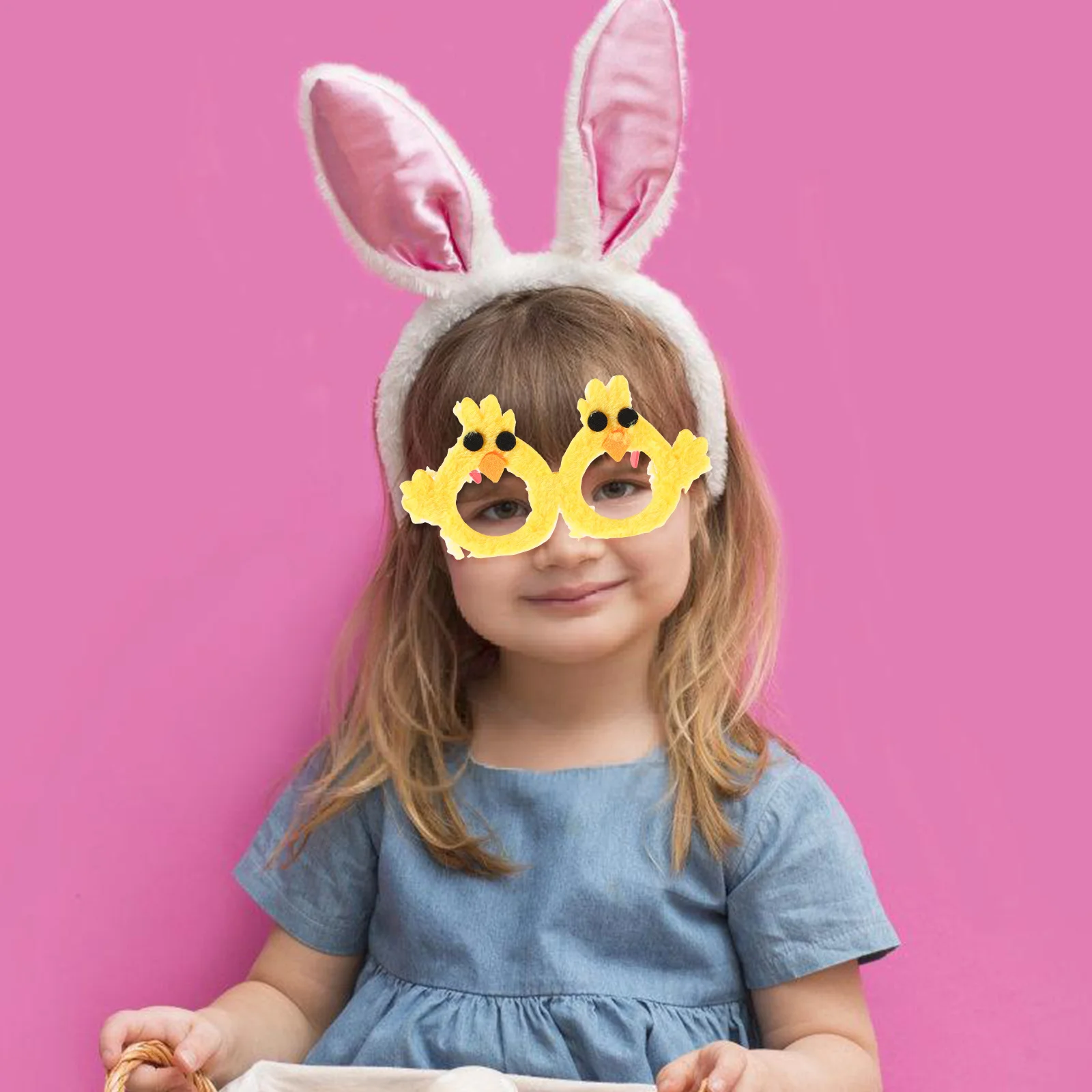 Easter Chick Glasses Reusable Sunglasses Themed Favors Eater Photo Booth Props Kids Eyeglasses for Party Decoration Cartoon