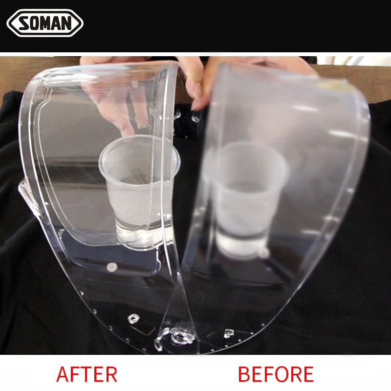 SOMAN Universal Visor Film Anti Fog Motorcycle Helmet for AGV SHOEI HJC X14 K5 K3SV K1 Moto Helmet Accessories Antifog Lens Film