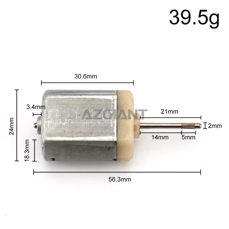 AZGIANT Micro Motor FC280 DC 12V 56mm Axis Low Noise Anti-Rust for Car Lock Block Inner Motor Replace&DIY Toy Special Offer