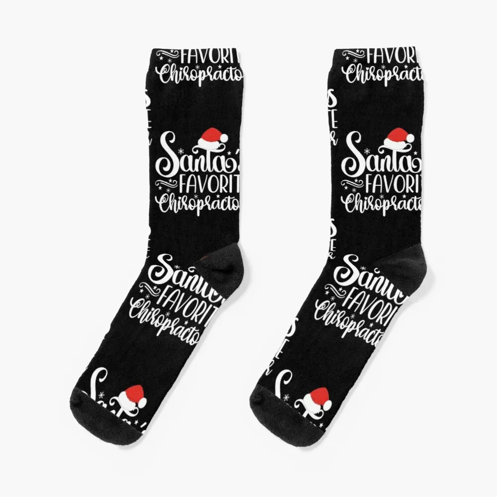 

Santa's Favorite Chiropractor- Funny Chiropractor Christmas Sayings Socks Stockings Compression Funny Gift