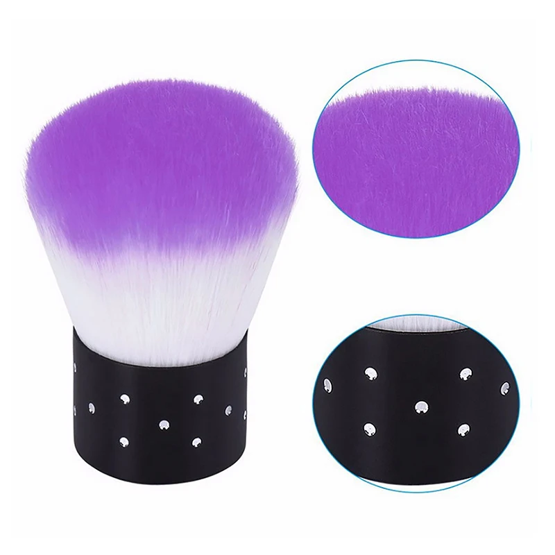 【Soft Nylon Nail Cleaner Brush Mini Stainless Steel Handle Dust Remove Small Angle Cleaning Brush Nail Art Care Manicure Tool】