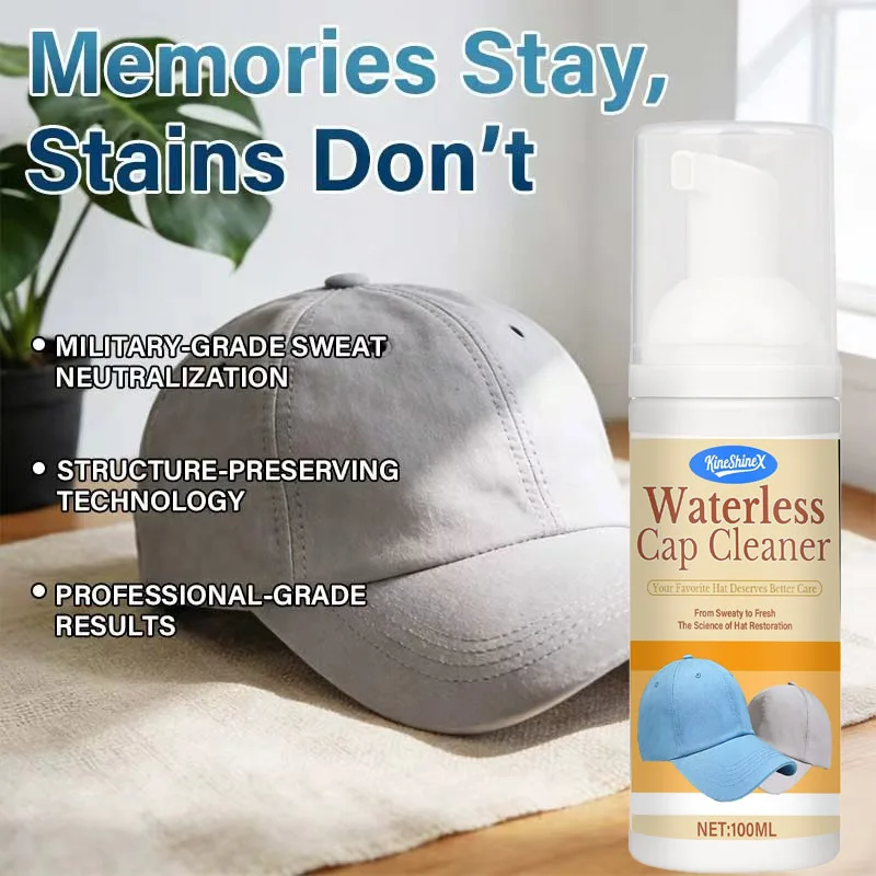 100ml Hat Organizer Cleaner, Effectively Cleans Hats,Effectively Cleans Stubborn Stains Leave,Water-free Fabric Clean Spray