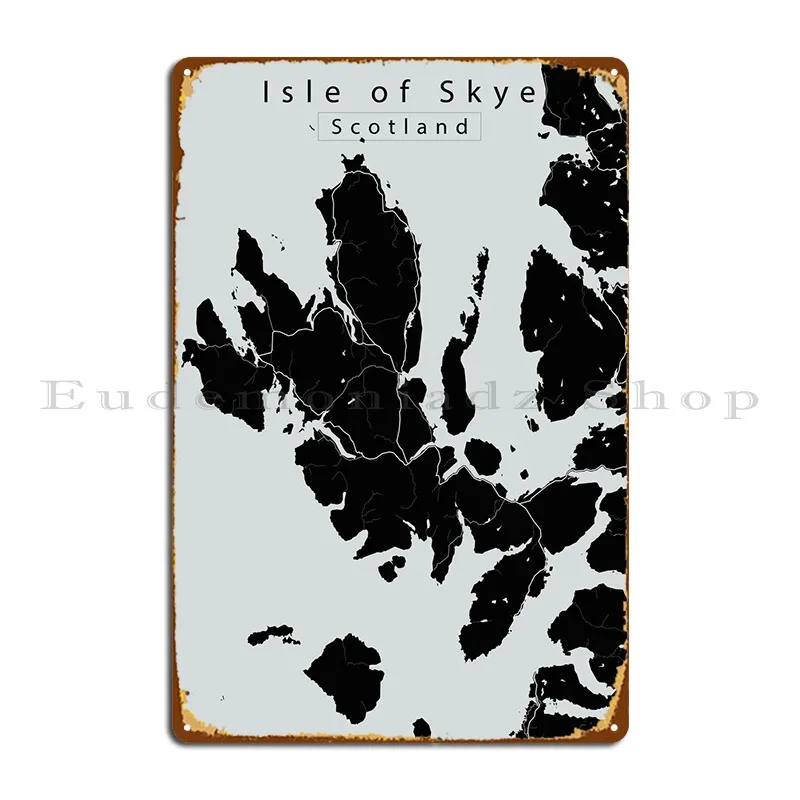 Insel Skye Insel Karte Metall Plakette Poster Pub Platten benutzer definierte Wand Party Bar Zinn Zeichen Poster