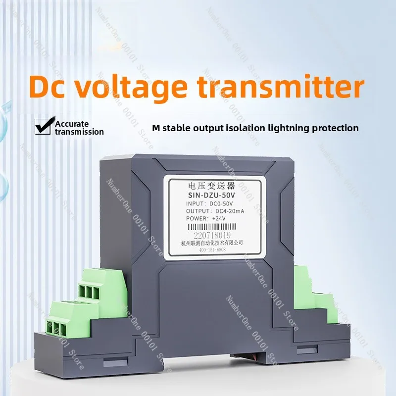 Single Phase DC Voltage Transmitter 4-20mA Electricity Voltage Signal Sensor Isolated Output Voltage Sensor