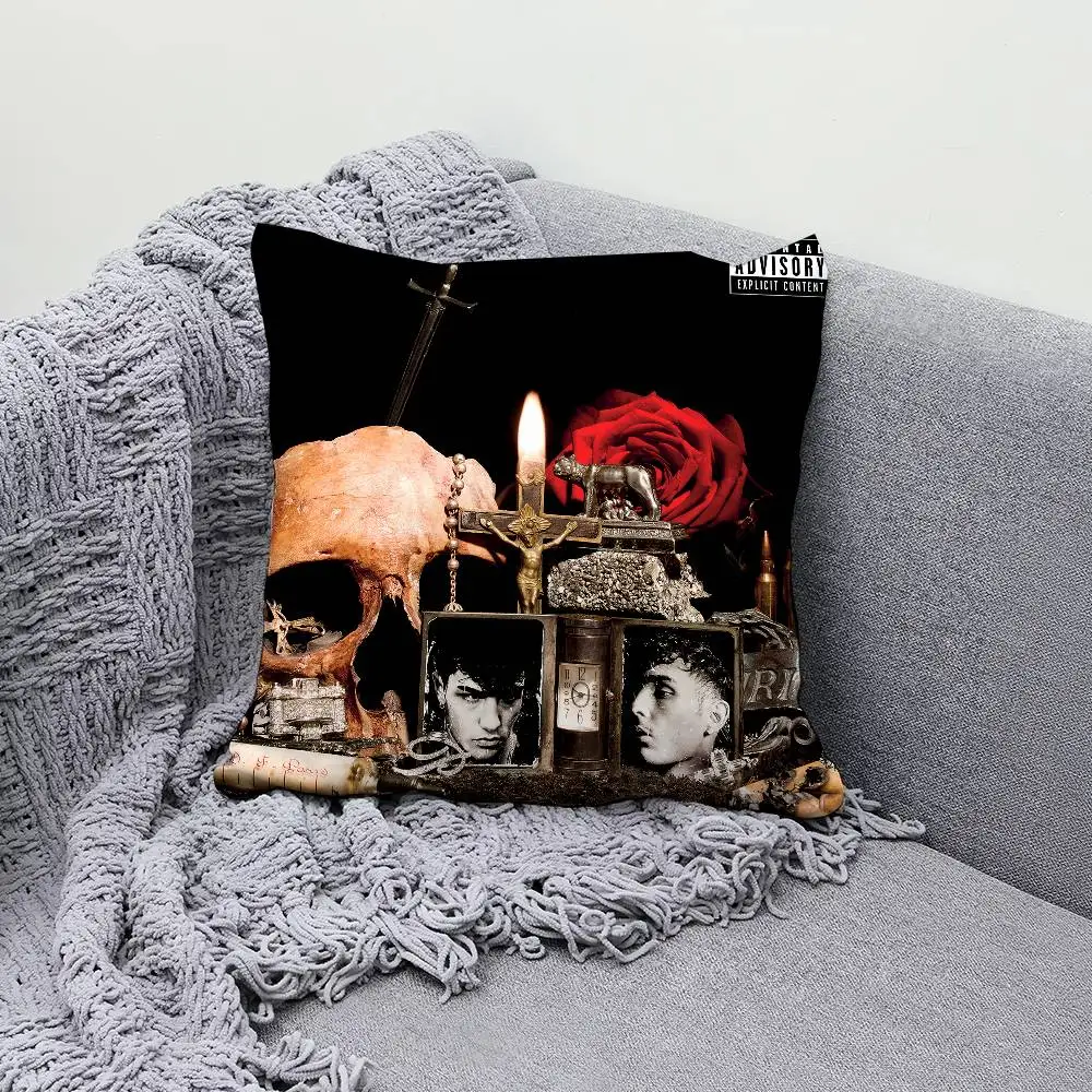 

T-Tony Effe CRACK MUSICA II 30x30cm 45x45cm Pillow Case Decor Protective Covers Comfortable Soft For Sofa Living Room Home Offic