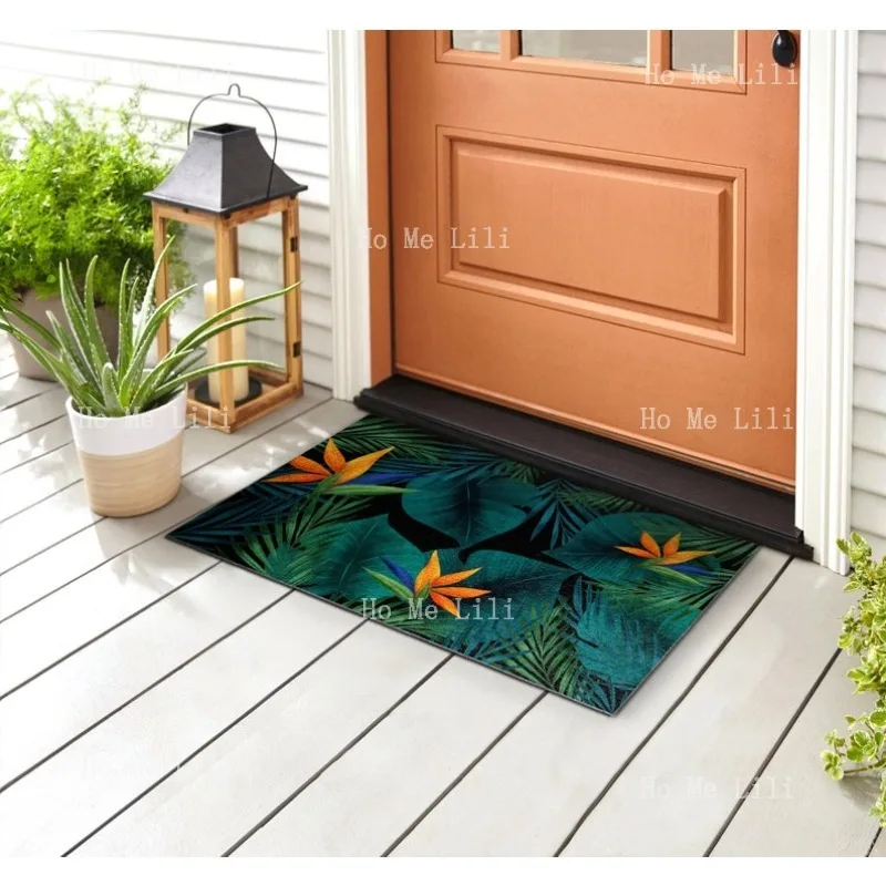 

Streolic Floristry Outdoor Rug Green Welcome Natural Front Door Mat Patterned Custom Funny Doormat
