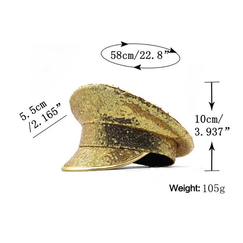 Women Men Sequin Bride Military Hat DIY Sergeant Bridal Hat Hen Do Hat Festival Captain Birthday Sailor Part Hat