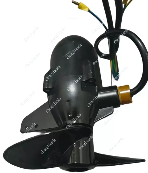 12-72V Marine Underwater Propeller Rubber Boat Electric Outboard Motor Brushless Motor Waterproof Motor with Controller Handle