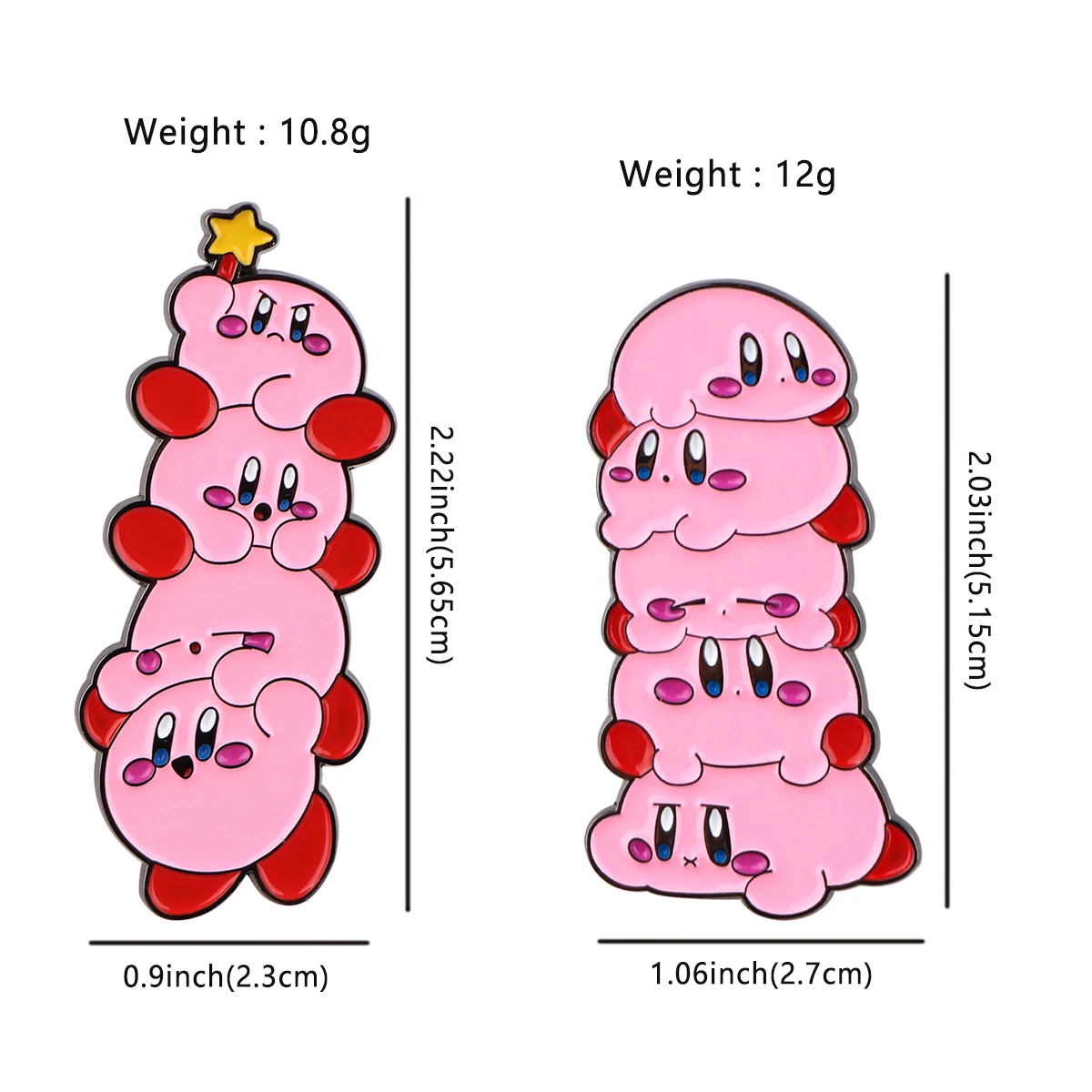 Cute Kirby Pin Anime Enamel Pin Women Brooches Badge on Backpack Costume Accessories Cosplay Jewelry Gifts for Kids