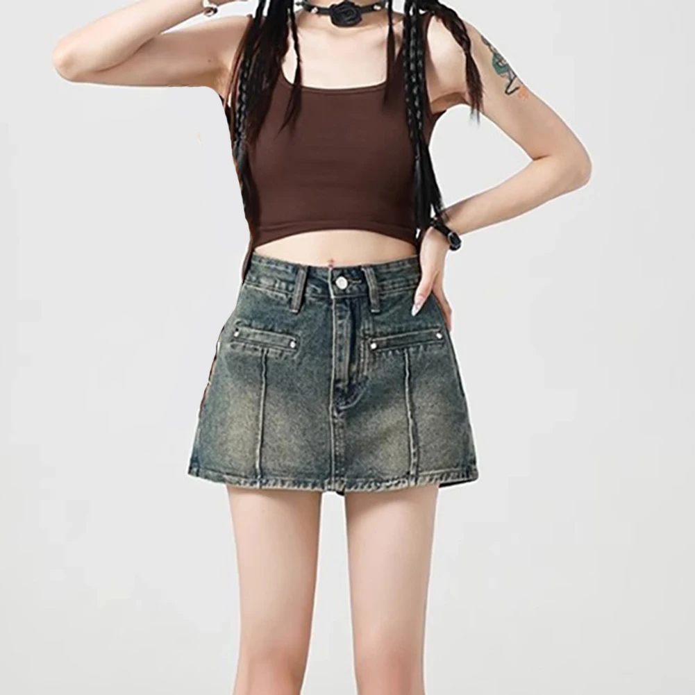 عارضة السراويل عالية الخصر الزي عارضة الملابس عالية الخصر تنورة السراويل الملابس العادية طول نسيج مرن قليلا #5