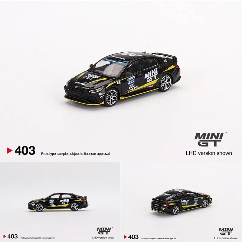 

MINI GT 1:64 Elantra N #499 Caround Racing N-Festival Alloy Diorama Car Model Collection Miniature Carros Toys 403