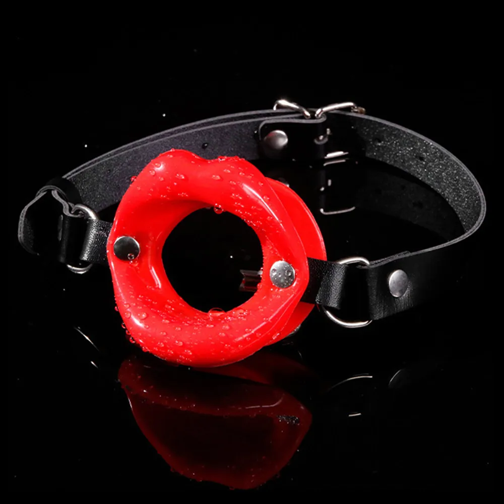 Silicone Oral Fixation Lips Ring Silicone O-Ring Open Mouth Gag BDSM Bondage Restraint Lips Shape Sex Toys for Couples Sexshop