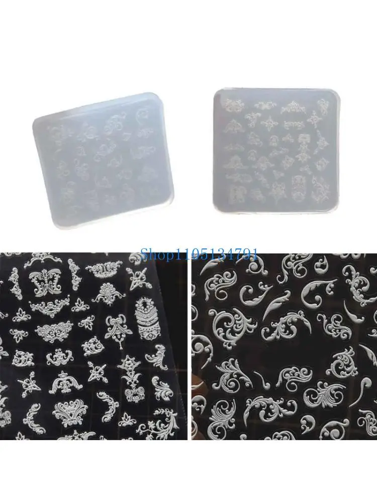 

98km Earrings Silicone Mold Polymer Clay Decorative Crafts Mold for DIY Jewelry Making Decor Retro Embossed Silicone Molds