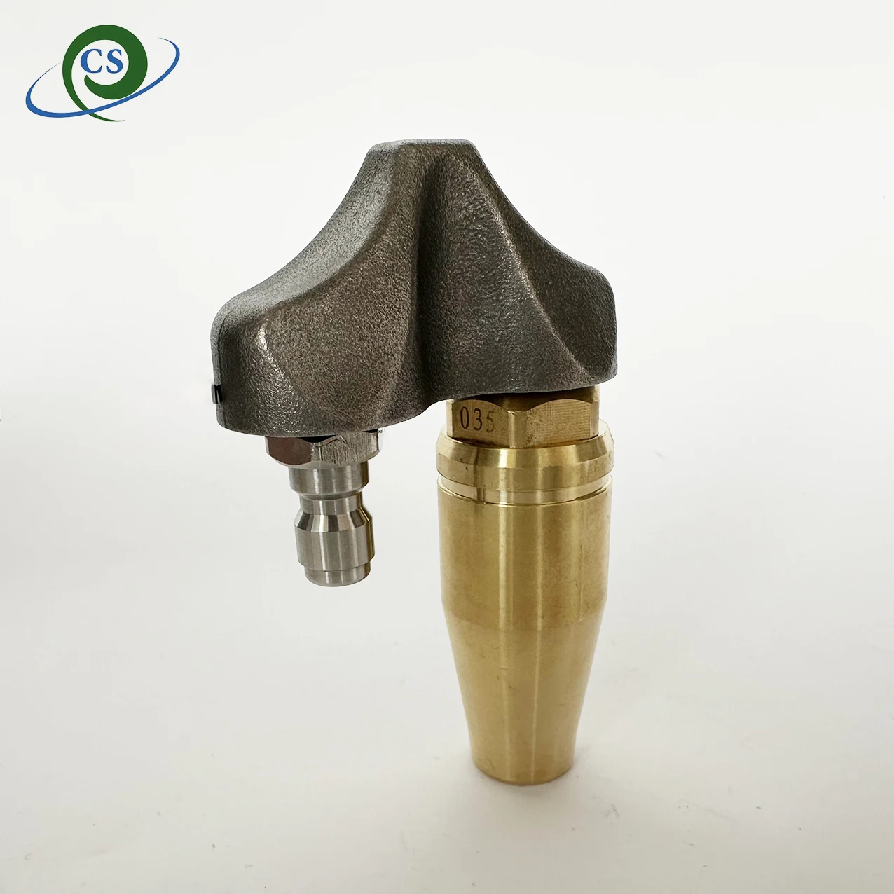 1/4 3/8 Cleaning Reverse Turbo Sewer Drain Jetter Nozzle 3000 PSI for Pressure Washer Sewer Jetter Kit Nozzle Dual Turbo Nozzle